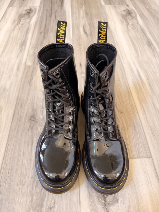 Dr. Martens Shoes - Dr. Martens 1460W Black Patent Leather Combat Boots Women’s Size 8 EU 39